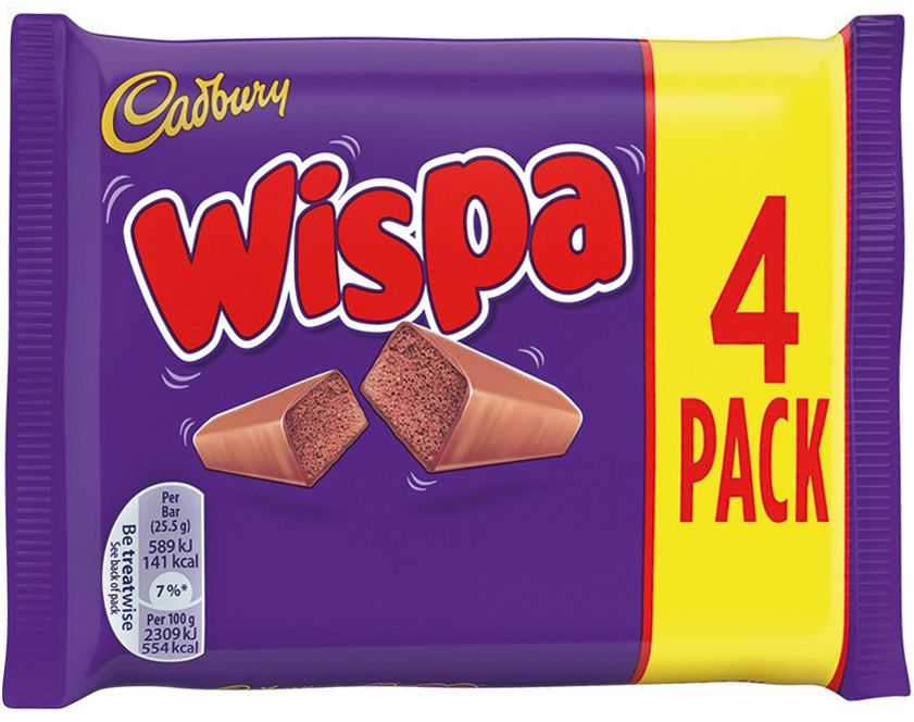 Cadbury Wispa Pack Chocolate Bars Multipack Chocolate And