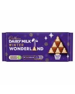 Christmas Sweets - Cadbury Winter Wonderland white and milk chocolate festive bar.