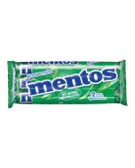 A pack of 5 rolls of spearmint flavour chewy Mentos sweets