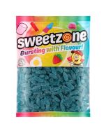 Retro Sweets - A bulk 1kg bag of Sweetzone fizzy blue raspberry sweets