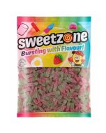 Retro Sweets - A bulk 1kg bag of Sweetzone Fizzy Watermelon Bottles sweets