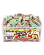 Sweetzone watermelon slices sweets in a bulk plastic tub