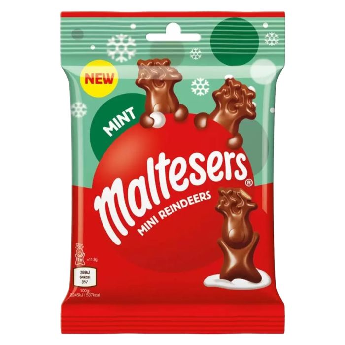 Maltesers Mint Mini Reindeers - Retro Sweets - Christmas Sweets - Stocking  Fillers