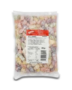 Barratts jelly babies 3kg bulk bag, sugar dusted fruit flavour jelly sweets