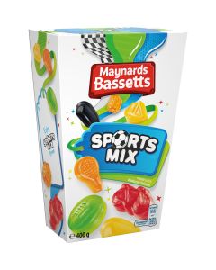 Delicious super chewy fruit-flavoured sweets, shaped in a variety of classic sports gear