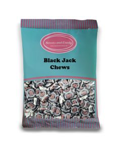 Black Jack Chews - 1Kg Bulk bag of retro aniseed and liquorice flavour chewy sweets