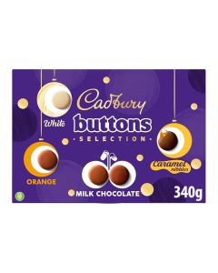 Christmas Sweets - A Cadbury selection box filled with 4 varieties of Buttons bags