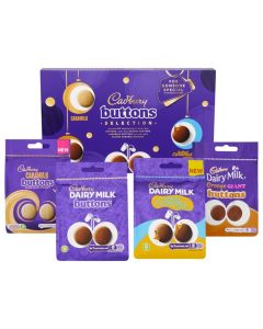 Christmas Sweets - A Cadbury selection box filled with 4 varieties of Buttons bags