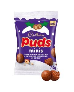 Christmas Sweets - Stocking Fillers - A 80g bag of Cadbury Dairy Milk balls covered in a crispy white shell to look like snowballs