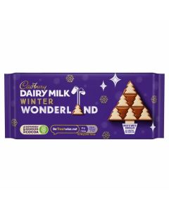 Christmas Sweets - Cadbury Winter Wonderland white and milk chocolate festive bar.