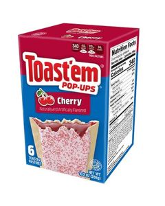 A box of Cherry flavoured Pop Tarts, American sweets imported to the UK