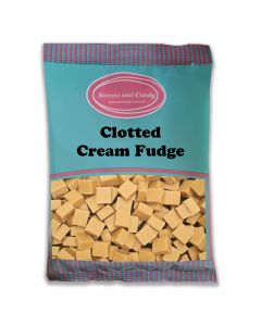 Pick and Mix Sweets - 1kg Bulk bag of Clotted Cream Fudge, traditional cubes of fudge made with clotted cream