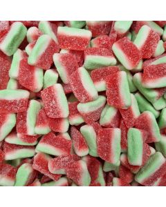 Fizzy Watermelon Slices 3kg - A bulk 3kg bag of fizzy watermelon flavour and shaped sweets