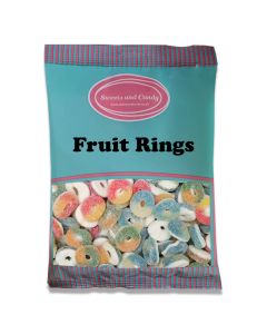Fruit Rings 1kg - A bulk 1kg bag of fruit flavour, ring shaped sweets
