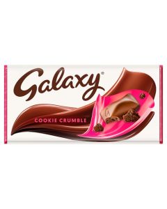 Galaxy chocolate with chocolate cookie crumble to make this delightful chocolate bar