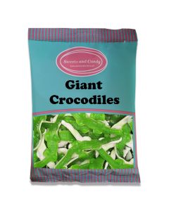 Giant Crocodiles 1kg bag - a bulk 1kg bag of giant jelly crocodile shaped sweets