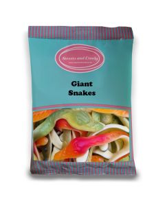 Giant Snakes - 1Kg Bulk bag of retro fruit flavour jelly sweets in the shape of massive snakes!