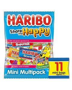 A bumper bag of 11 Haribo Mini sweet bags