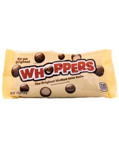 American Sweets - Hershey's whoppers malt balls in a 49g bag.