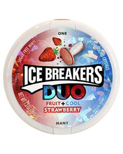 Ice Breakers Duo Strawberry - American candy mints with Strawberry flavour