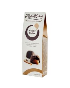 Christmas Chocolates - Lily Obriens sticky toffee chocolate in a 110g pouch box