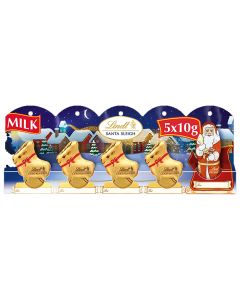 Christmas Chocolate - A pack of 5 Lindt milk chocolates in festive santa and reindeer shapes! 