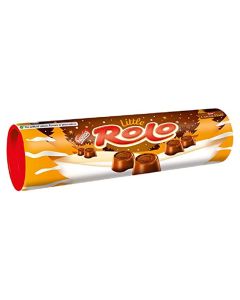 Christmas Sweets - A Christmas chocolate tube filled with milk chocolates with a gooey caramel centre