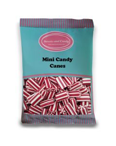 Mini Candy Canes - 1Kg Bulk bag of retro fruit flavour gummy and fondant sweets.