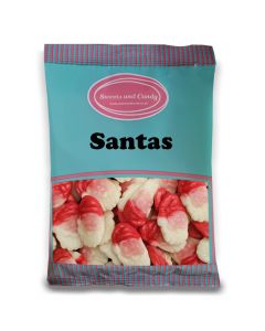 Christmas Sweets - 1Kg Bulk bag of fruit flavour sweets shaped like Santa Faces