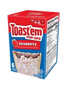 A box of Strawberry flavoured Pop Tarts, American sweets imported to the UK