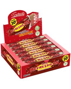 A pack of 60 cherry cola flavour refreshers chew bars, the classic chewy retro sweets!