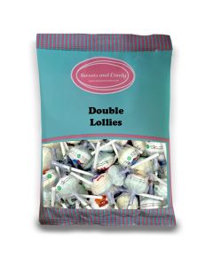 Swizzels Double Lollies - 750g Bulk bag of retro fruit flavour candy lollipops