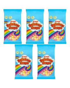 Swizzels Rainbow drops - Retro sweets made from multicoloured rice and maize, suitable for vegans!