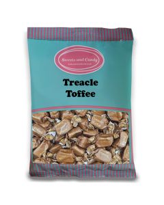 Individually wrapped treacle flavour toffees in a bulk 1kg bag.