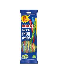 A 160g bag of fruit flavour twisted pencil sweets