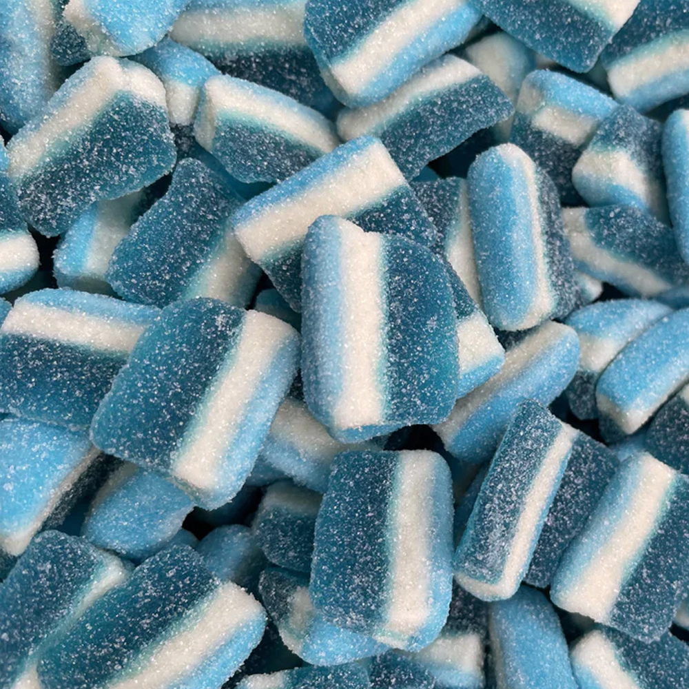 Fizzy Blue Raspberry Slices 120g Retro Sweets Pick And Mix Sweets