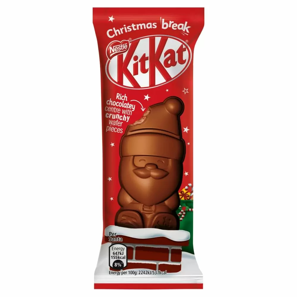 M&M's Milk Chocolate Christmas Santa Shape with Mini Chocolate M&M's 100g, Seasonal Chocolate & Sweets