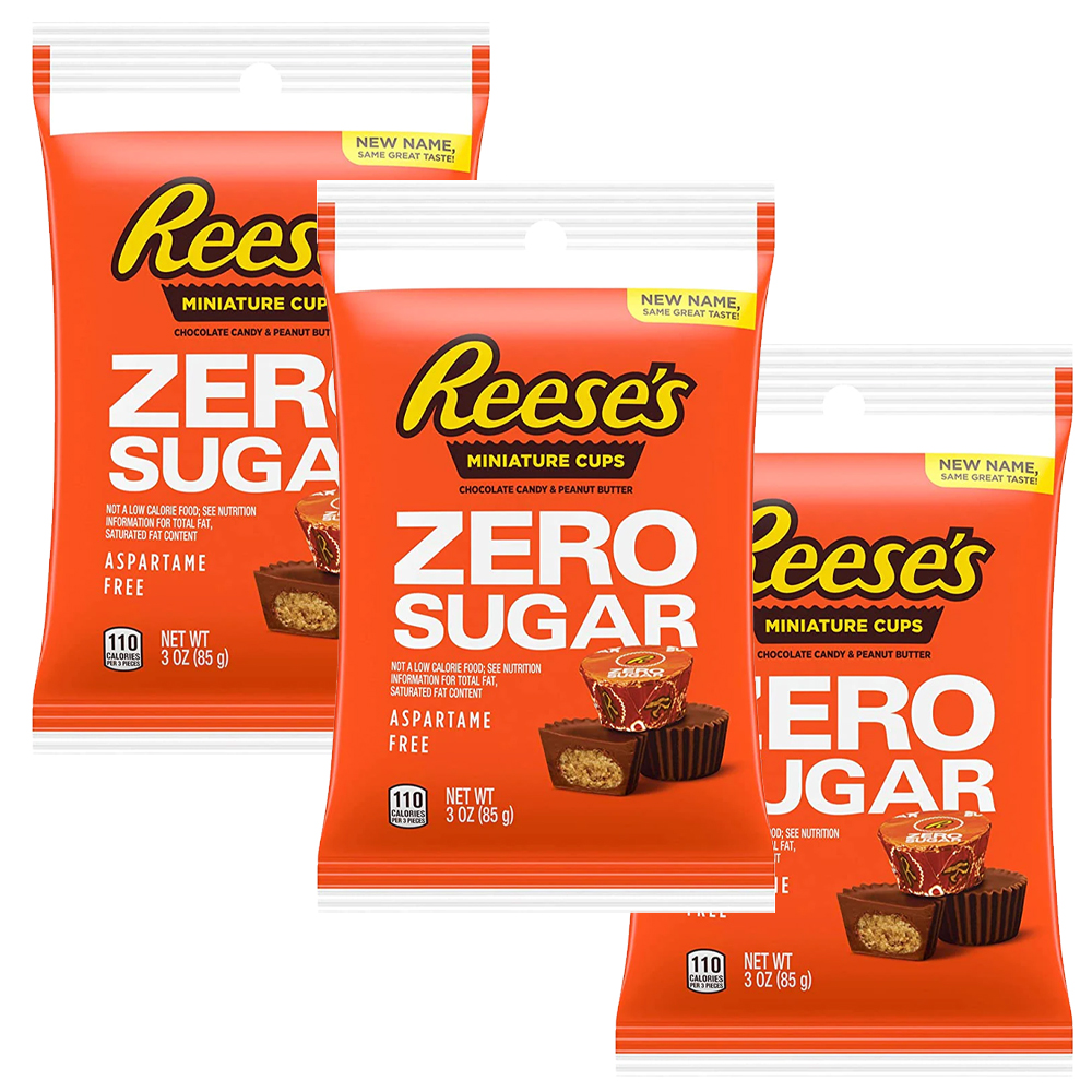 SUGAR FREE Reese's Peanut Butter Cups 85g - American Sweets - American ...