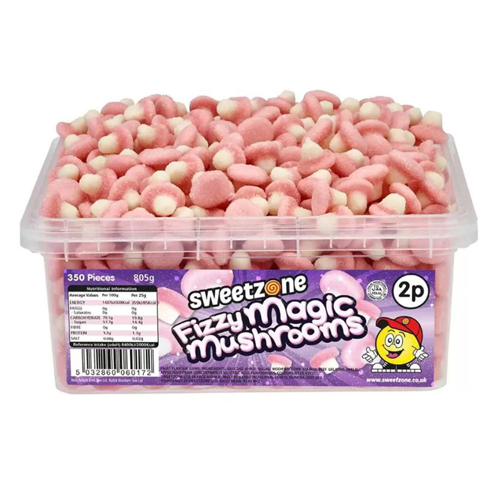 Sweetzone Fizzy Magic Mushrooms Tub - Retro Sweets - Pick and Mix ...