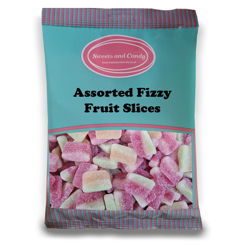 Vegan Assorted Fizzy Fruit Slices 1Kg - Pick and Mix Sweets - Retro ...