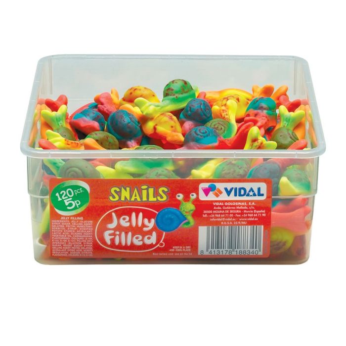 Jelly Filled Snails - Tub Of 120 - Retro Sweets - Pick And Mix Sweets ...